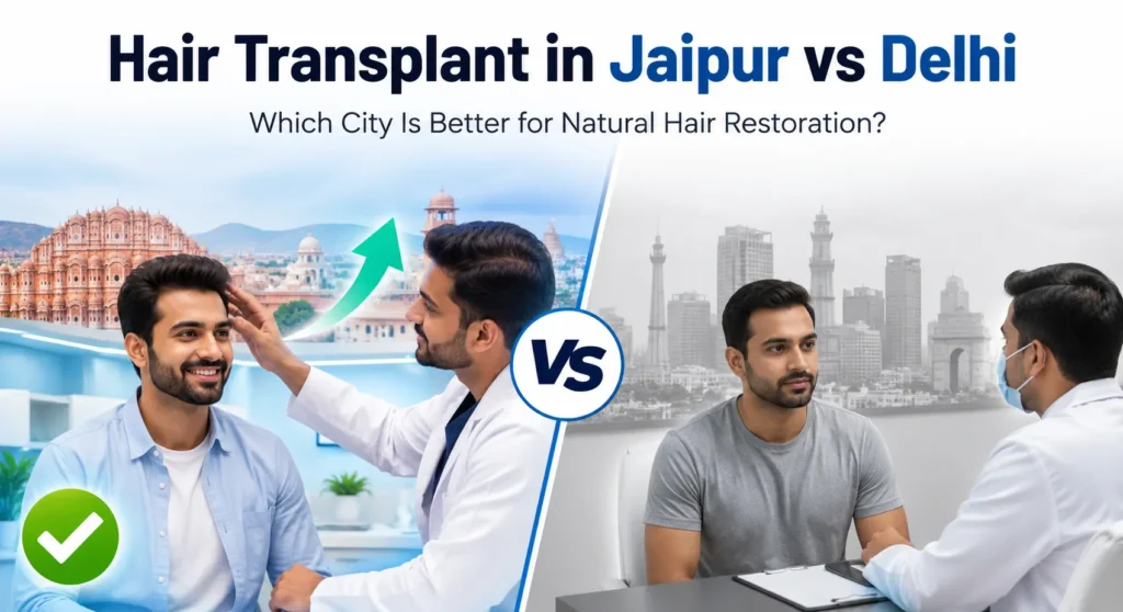 hair transplant in jaipur vs delhi